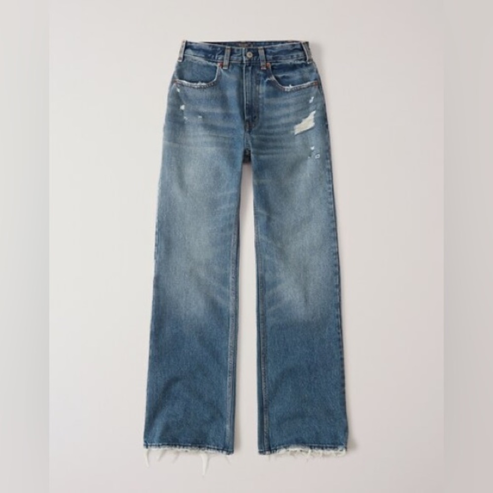 Abercrombie & Fitch Annie High Rise Wide Leg Jeans